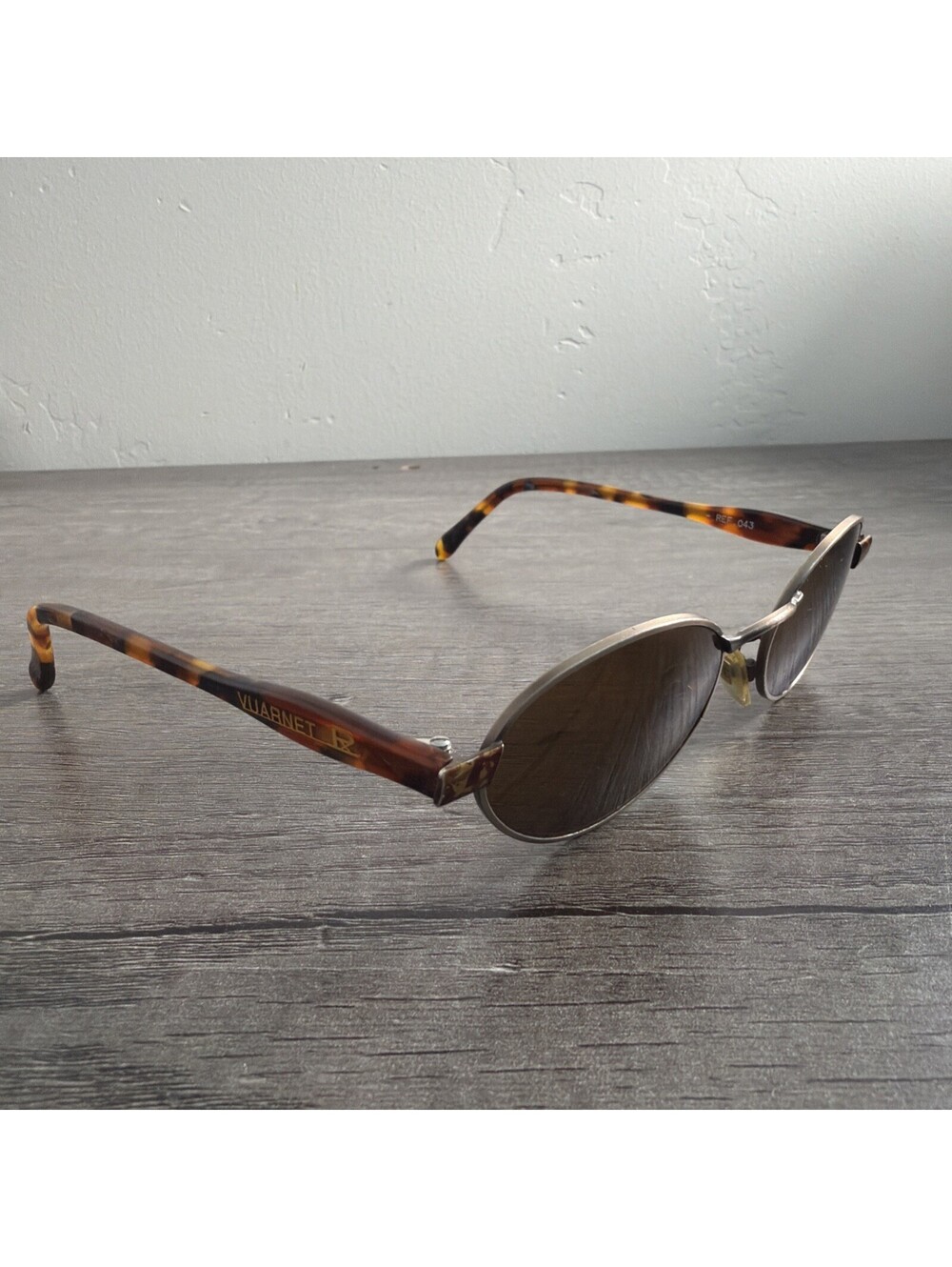 Vintage Vuarnet Oval Eyeglasses Brown Tortoiseshell 043 Optical FRAMES ONLY